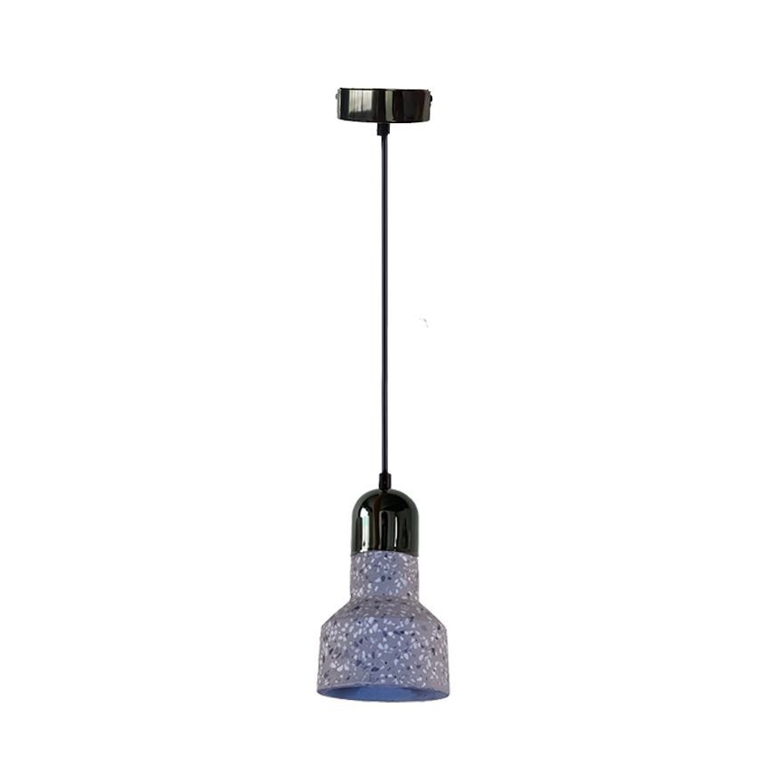 Candeeiro suspenso TERRAZZO 1xE27/60W/230V diâmetro 12 cm cinzento