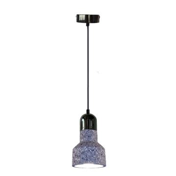 Candeeiro suspenso TERRAZZO 1xE27/60W/230V diâmetro 12 cm cinzento