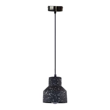 Candeeiro suspenso TERRAZZO 1xE27/60W/230V diâmetro 12 cm preto