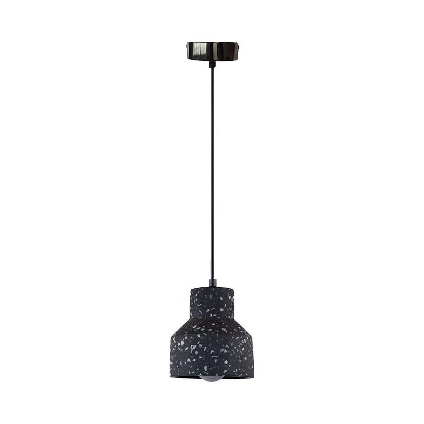 Candeeiro suspenso TERRAZZO 1xE27/60W/230V diâmetro 12 cm preto