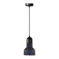 Candeeiro suspenso TERRAZZO 1xE27/60W/230V diâmetro 12 cm preto