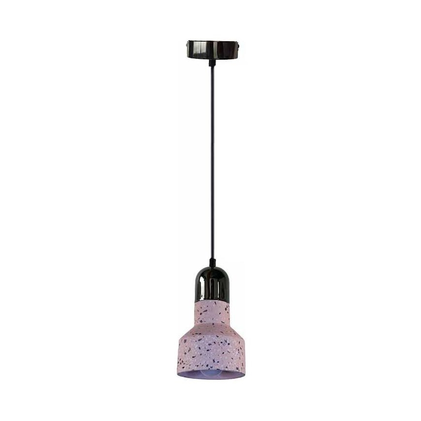 Candeeiro suspenso TERRAZZO 1xE27/60W/230V diâmetro 12 cm vermelho