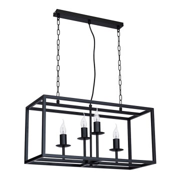 Candelabro CARDIFF 4xE14/60W/230V preto antigo