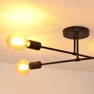 Candelabro integrado LED CAMBRIDGE 4xE27/8W/230V preto