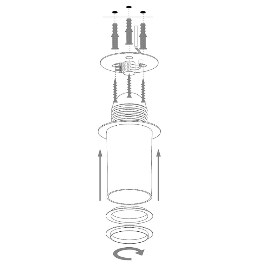 Candelabro integrado SOLARIS 1xE27/60W/230V diâmetro 33 cm prateado/preto