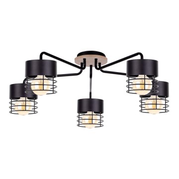 Candelabro montado à superfície CAS WOOD 5xE27/60W/230V