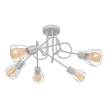 Candelabro montado à superfície OXFORD 5xE27/60W/230V branco