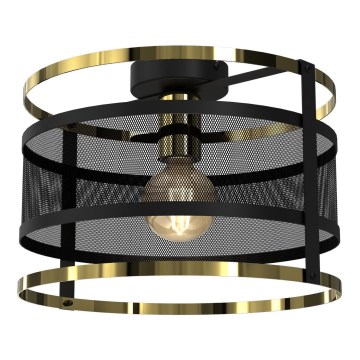 Candelabro montado à superfície RIM 1xE27/60W/230V preto/dourado