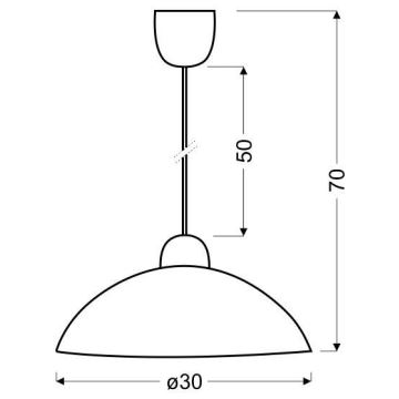 Candelabro num fio BILBAO 1xE27/60W/230V