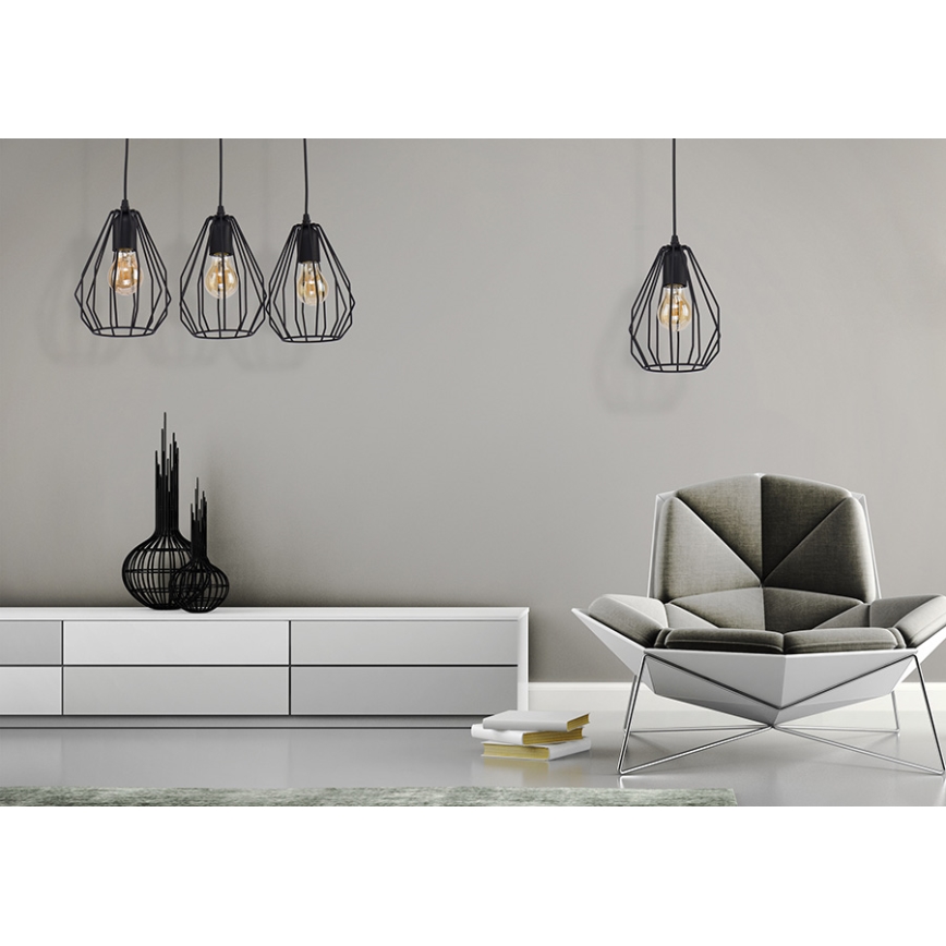 Candelabro num fio BRYLANT BLACK 1xE27/60W/230V