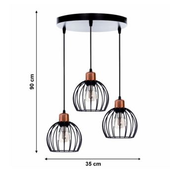 Candelabro num fio CELTA 3xE27/40W/230V