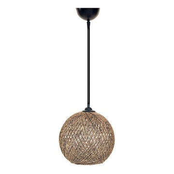 Candelabro num fio JUTE 1xE27/60W/230V castanho