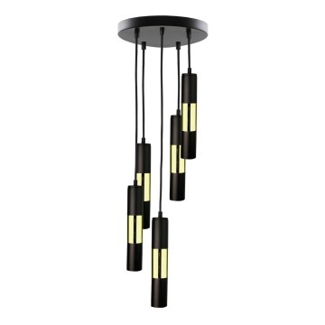 Candelabro num fio MAGNUMA 5xGU10/50W/230V preto antigo/dourado