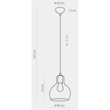 Candelabro num fio MANGO 1xE27/60W/230V