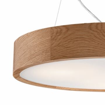 Candelabro num fio OAK 2xE27/60W/230V carvalho ø 37 cm