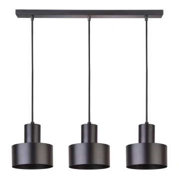 Candelabro num fio RIF 3xE27/60W/230V preto antigo