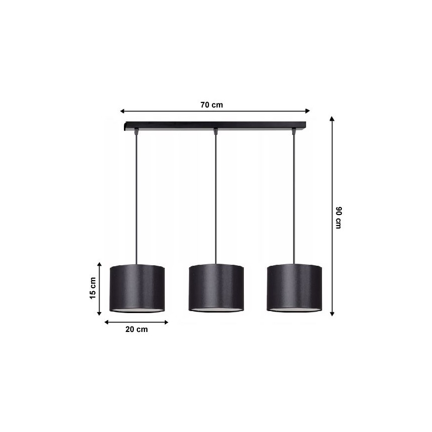 Candelabro num fio TUZ 3xE27/60W/230V