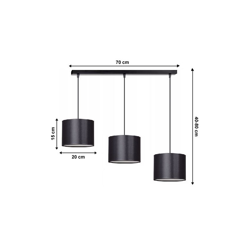 Candelabro num fio TUZ 3xE27/60W/230V