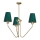 Candelabro pendente VICTORIA 3xE27/60W/230V verde