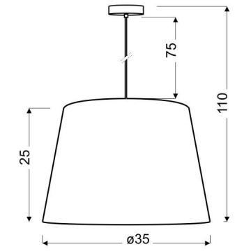 Candelabro sobre um fio AMERICANO 1xE27/60W/230V