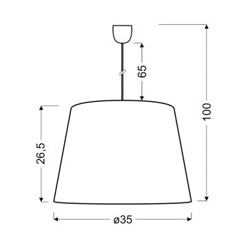 Candelabro sobre um fio PLATINO 1xE27/60W/230V