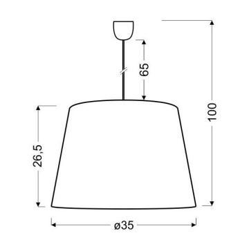 Candelabro sobre um fio PLATINO 1xE27/60W/230V