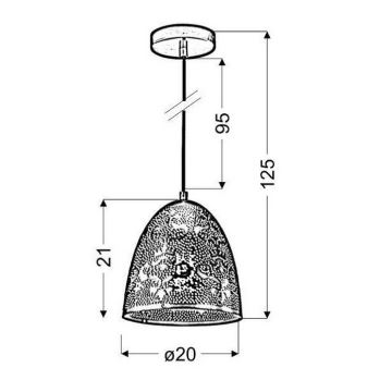 Candelabro sobre um fio SFINKS 1xE27/60W/230V