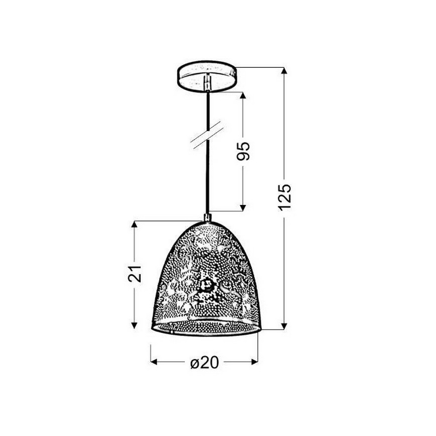 Candelabro sobre um fio SFINKS 1xE27/60W/230V