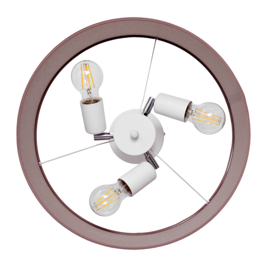 Candelabro suspenso ALBA 3xE27/60W/230V rosa