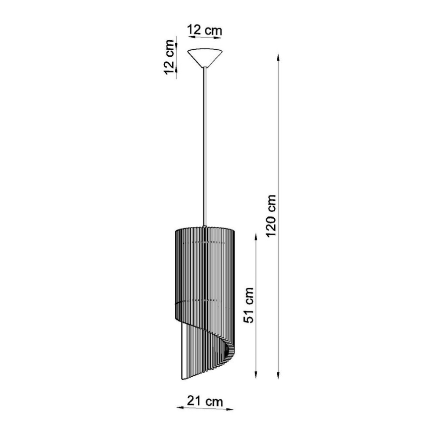 Candelabro suspenso ALEXIA 1xE27/60W/230V