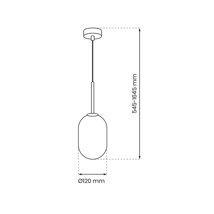 Candelabro suspenso ALIAS 1xG9/8W/230V diâmetro 12 cm dourada