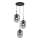 Candelabro suspenso ALIAS 3xE14/40W/230V preto/cinzento