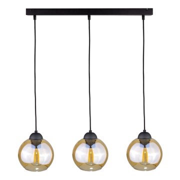 Candelabro suspenso AMBRE BLACK 3xE27/60W/230V