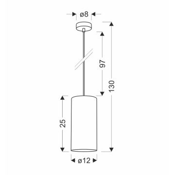 Candelabro suspenso ARAGONA 1xE27/60W/230V castanho