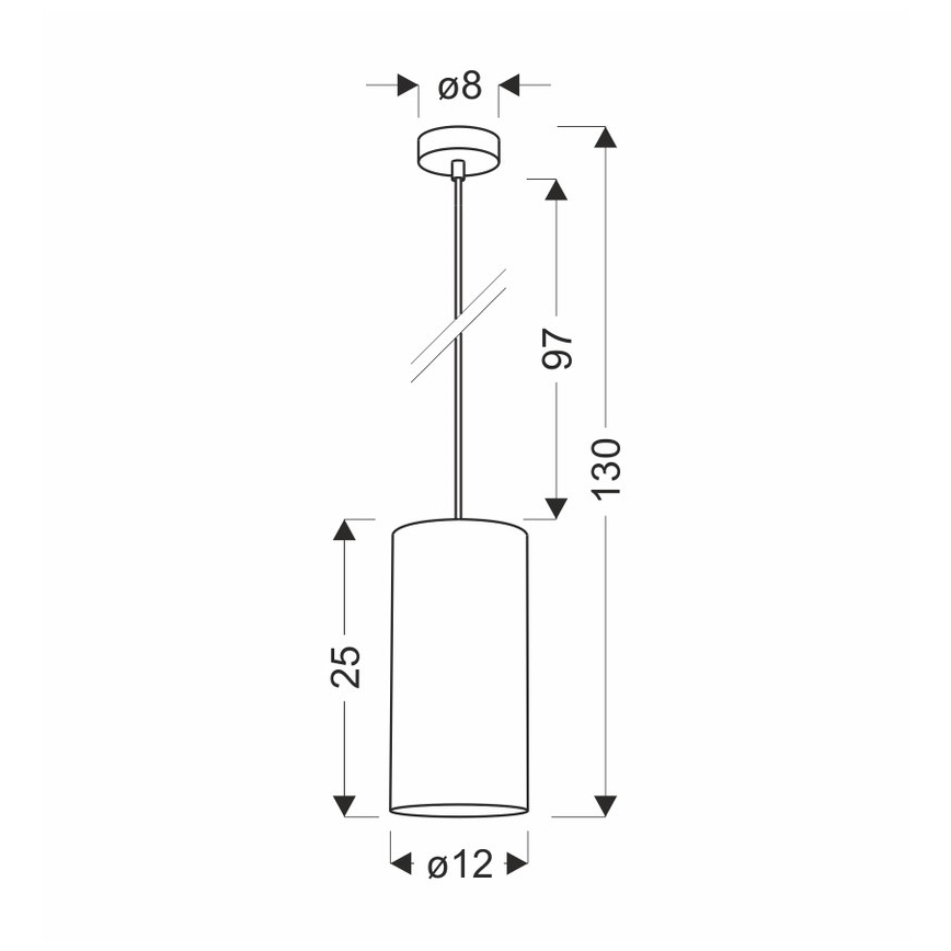 Candelabro suspenso ARAGONA 1xE27/60W/230V castanho