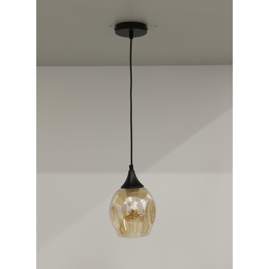 Candelabro suspenso ASPA 1xE27/40W/230V preto