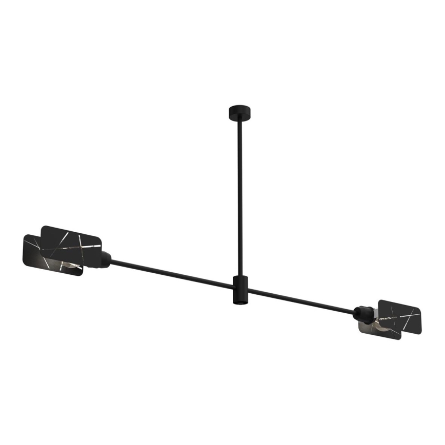 Candelabro suspenso ASTRA 2xE27/60W/230V preto