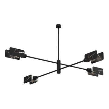 Candelabro suspenso ASTRA 4xE27/60W/230V preto