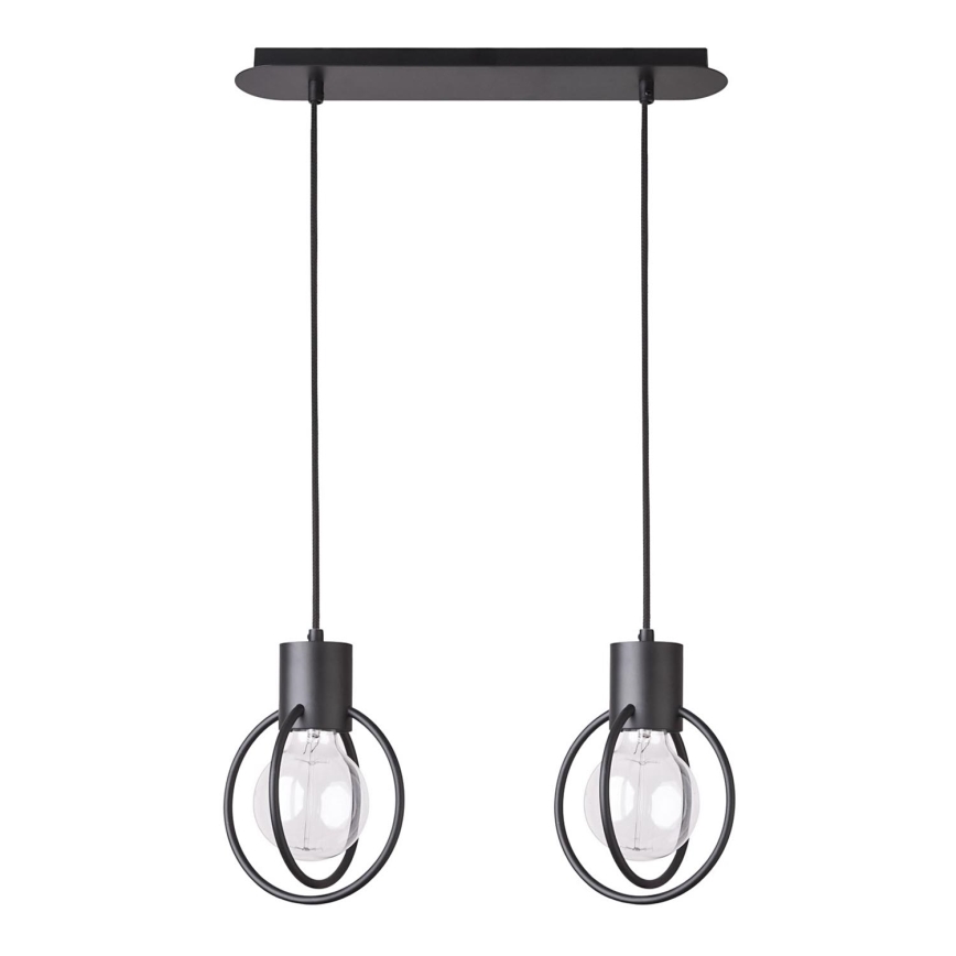 Candelabro suspenso AURA 2xE27/60W/230V preto