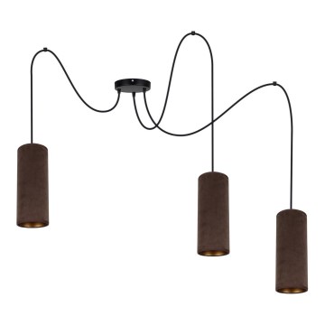 Candelabro suspenso AVALO 3xE27/60W/230V castanho