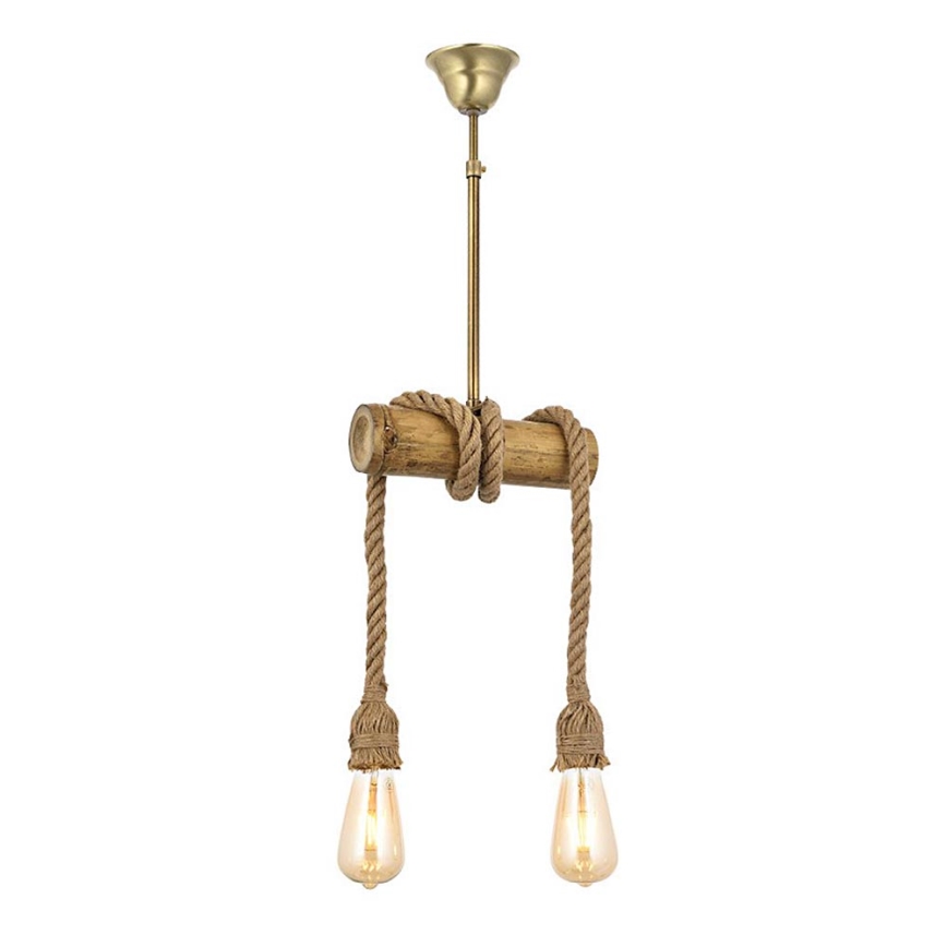 Candelabro suspenso BAMBU 2xE27/60W/230V