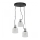 Candelabro suspenso BANCO 3xE27/60W/230V redondo transparente