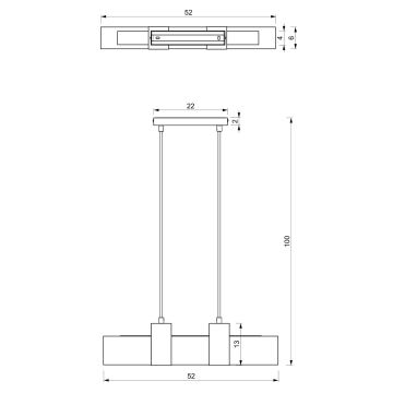 Candelabro suspenso BELEN 3xGU10/8W/230V