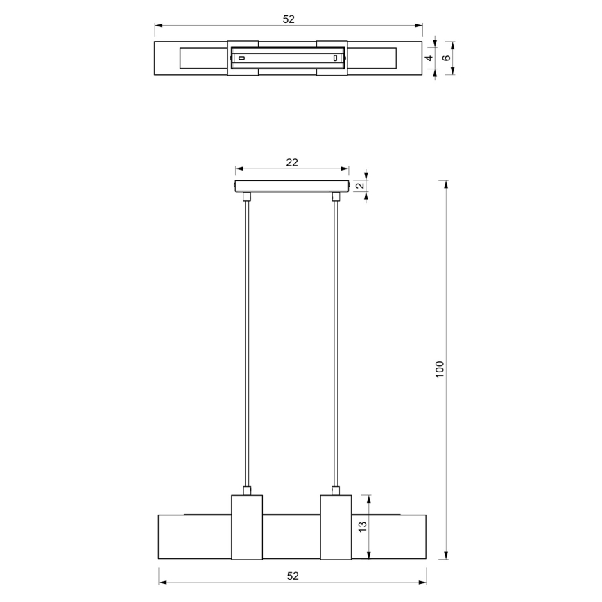 Candelabro suspenso BELEN 3xGU10/8W/230V