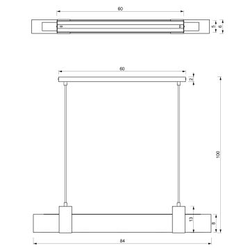 Candelabro suspenso BELEN 5xGU10/8W/230V