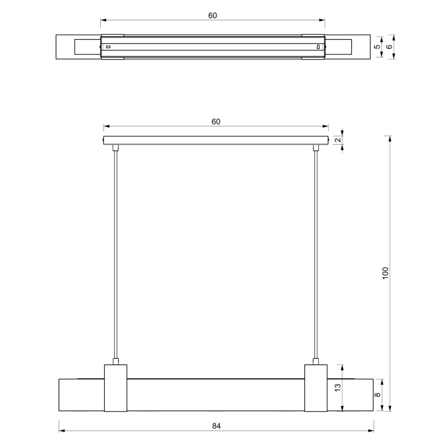 Candelabro suspenso BELEN 5xGU10/8W/230V