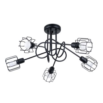 Candelabro suspenso BELUCI 5xE14/40W/230V preto