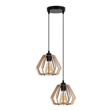 Candelabro suspenso BERGO 2xE27/60W/230V preto