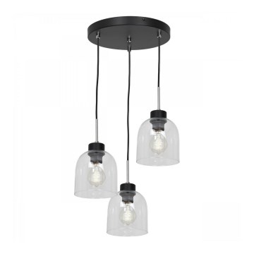 Candelabro suspenso BOGOTA 3xE27/60W/230V transparente