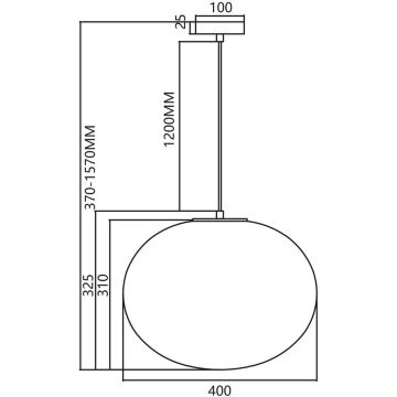 Candelabro suspenso CAMPANIA 1xE27/60W/230V dourada